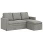 Preview: Sofa Hellgrau 178 x 134 x 80 cm Samt