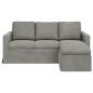 Preview: Sofa Hellgrau 178 x 134 x 80 cm Samt