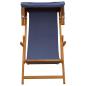 Preview: Liegestuhl 3 Position Massives Eukalyptus Holz Blau
