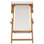 Preview: Liegestuhl 3 Position Massives Eukalyptus Holz Creme