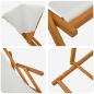 Preview: Liegestuhl 3 Position Massives Eukalyptus Holz Creme