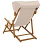Preview: Liegestuhl 3 Position Massives Eukalyptus Holz Beige