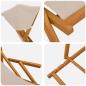 Preview: Liegestuhl 3 Position Massives Eukalyptus Holz Beige