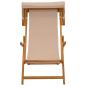 Preview: Liegestuhl 3 Position Massives Eukalyptus Holz Taupe