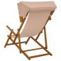 Preview: Liegestuhl 3 Position Massives Eukalyptus Holz Taupe