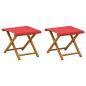 Preview: Liegestuhl 2 pcs Massives Eukalyptus Holz Rot