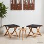 Preview: ARDEBO.de - Liegestuhl 2 pcs Massives Eukalyptus Holz Schwarz