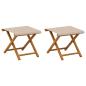 Preview: Liegestuhl 2 pcs Massives Eukalyptus Holz Beige