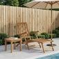 Preview: ARDEBO.de - Faltbarer Deckstuhl Natur Massivholz Teak