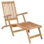 Preview: Faltbarer Deckstuhl Natur Massivholz Teak