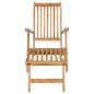 Preview: Faltbarer Deckstuhl Natur Massivholz Teak