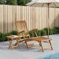 Preview: ARDEBO.de - Klappdeckstuhl mit Tisch Natur Massivholz Teak