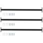 Preview: ARDEBO.de - Verstellbarer Fenster-Sicherheitsbalken 3 stk. 710 - 1200 mm