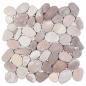 Preview: Kieselplatten Beige und Blassrosa 30 x 30 cm Flusskiesel
