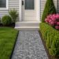 Preview: Kieselplatten Grau 30 x 30 cm Flusskiesel
