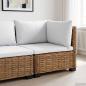 Preview: ARDEBO.de - Ecksofa mit Kissen GENDT Natürliches Rattan Natur