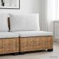 Preview: ARDEBO.de - Mittels Sofa mit Kissen GENDT Naturrattan Natur