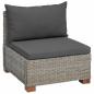 Preview: Mittels Sofa mit Kissen GENDT Naturrattan Kubu Grau
