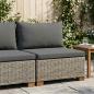 Preview: Mittels Sofa mit Kissen GENDT Naturrattan Kubu Grau