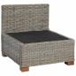 Preview: Mittels Sofa mit Kissen GENDT Naturrattan Kubu Grau
