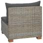 Preview: Mittels Sofa mit Kissen GENDT Naturrattan Kubu Grau