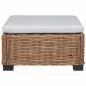 Preview: Hocker mit Kissen GENDT Naturrattan Natur