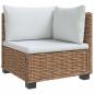 Preview: 2 Stk. Rattan-Lounge-Set mit Kissen GENDT Naturrattan Natur