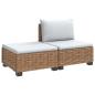 Preview: 2 Stk. Rattan-Lounge-Set mit Kissen GENDT Naturrattan Natur