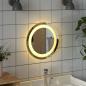 Preview: LED-Badezimmerspiegel Transparent Ø 30 cm Gehärtetes Glas