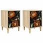 Preview: Nachttisch LOCHEM 2 stk. Sonoma-Eiche 36 x 33 x 50 cm