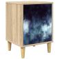 Preview: Nachttisch RAALTE Sonoma-Eiche 36 x 33 x 50 cm Holzwerkstoff