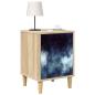 Preview: Nachttisch RAALTE Sonoma-Eiche 36 x 33 x 50 cm Holzwerkstoff