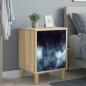 Preview: ARDEBO.de - Nachttisch RAALTE 2 stk. Sonoma-Eiche 36 x 33 x 50 cm