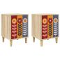 Preview: Nachttisch ESSEN 2 stk. Sonoma-Eiche 36 x 33 x 50 cm