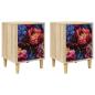 Preview: Nachttisch KIEL 2 stk. Sonoma-Eiche 36 x 33 x 50 cm