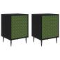 Preview: Nachttisch GELEEN 2 stk. Schwarz Eichen-Optik 36 x 33 x 51 cm