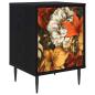 Preview: Nachttisch GENNEP Schwarz Eichen-Optik 36 x 33 x 51 cm
