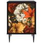 Preview: Nachttisch GENNEP Schwarz Eichen-Optik 36 x 33 x 51 cm