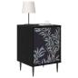 Preview: Nachttisch DOKKUM 2 stk. Schwarz Eichen-Optik 36 x 33 x 51 cm