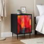 Preview: ARDEBO.de - Nachttisch HEESCH 2 stk. Schwarz Eichen-Optik 36 x 33 x 51 cm