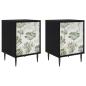 Preview: Nachttisch GOTHA 2 stk. Schwarz Eichen-Optik 36 x 33 x 51 cm