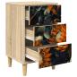 Preview: Nachttisch LOCHEM Sonoma-Eiche 36 x 33 x 60 cm Holzwerkstoff