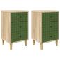 Preview: Nachttisch GELEEN 2 stk. Sonoma-Eiche 36 x 33 x 60 cm