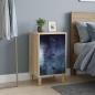 Preview: ARDEBO.de - Nachttisch RAALTE Sonoma-Eiche 36 x 33 x 60 cm Holzwerkstoff