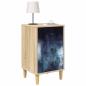 Preview: Nachttisch RAALTE 2 stk. Sonoma-Eiche 36 x 33 x 60 cm