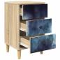 Preview: Nachttisch RAALTE 2 stk. Sonoma-Eiche 36 x 33 x 60 cm