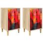 Preview: Nachttisch HEESCH 2 stk. Sonoma-Eiche 36 x 33 x 60 cm