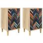 Preview: Nachttisch OMMEN 2 stk. Sonoma-Eiche 36 x 33 x 60 cm
