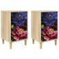 Preview: Nachttisch KIEL 2 stk. Sonoma-Eiche 36 x 33 x 60 cm
