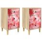 Preview: Nachttisch AACHEN 2 stk. Sonoma-Eiche 36 x 33 x 60 cm